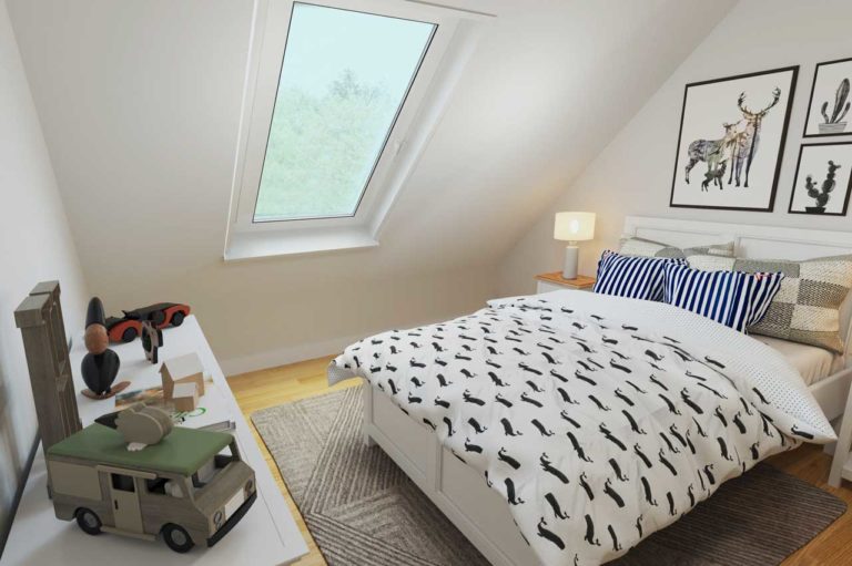 visualisiertes Schlafzimmer - Virtual Home Staging